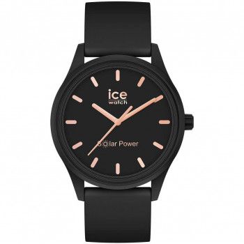 Ice Watch® Analoog 'Ice solar power - black rose-gold' Dames Horloge (Small) 018476