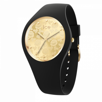 Ice Watch® Analoog 'Ice flower - black chic' Dames Horloge (Medium) 019207