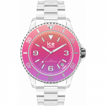 Ice Watch® Analoog 'Ice clear sunset - pink' Dames Horloge (Small) 021440