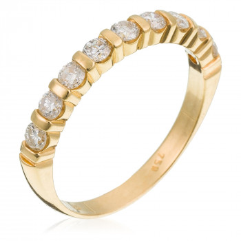 Orphelia® Dames Geelgoud 18K Ring (sieraad) - Goudkleurig RD-3005