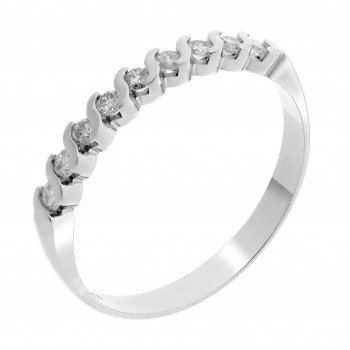 Orphelia® Dames Witgoud 18K Ring (sieraad) - Zilverkleurig RD-3011/1