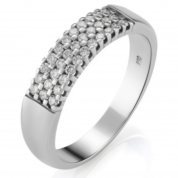 Orphelia® Dames Witgoud 18K Ring (sieraad) - Zilverkleurig RD-3014/1