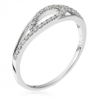 Orphelia® Dames Witgoud 18K Ring (sieraad) - Zilverkleurig RD-3234
