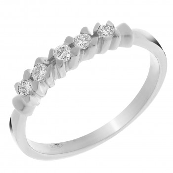 Orphelia® Dames Witgoud 18K Ring (sieraad) - Zilverkleurig RD-33218/1