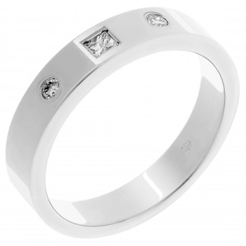 Orphelia® Unisex Witgoud 18K Ring (sieraad) - Zilverkleurig RD-33331/1/53