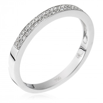 Orphelia® Dames Witgoud 18K Ring (sieraad) - Zilverkleurig RD-3365/54