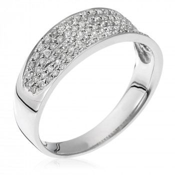 Orphelia® Dames Witgoud 18K Ring (sieraad) - Zilverkleurig RD-3380/50
