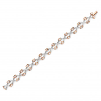 Orphelia® Dames Zilver 925 925 Armband (sieraad) - Rosékleurig ZA-7212