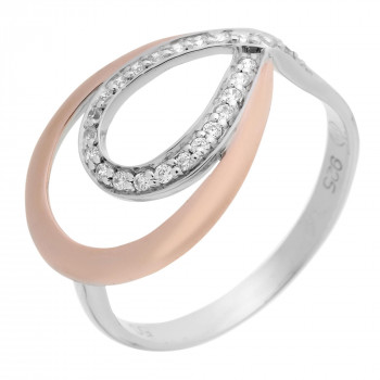 Orphelia® Dames Zilver 925 925 Ring (sieraad) - Zilver/Rosé ZR-7092/1