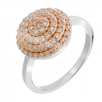 Orphelia® Dames Zilver 925 925 Ring (sieraad) - Zilver/Rosé ZR-7120