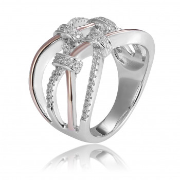 Orphelia® Dames Zilver 925 925 Ring (sieraad) - Zilver/Rosé ZR-7450