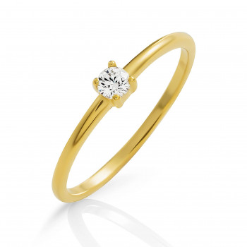 Orphelia® 'Solitaire' Vrouwen's Ring (sieraad) - Gold ZR-7527/G