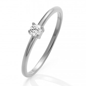 Orphelia® 'Solitaire' Vrouwen's Ring (sieraad) - Silver ZR-7527