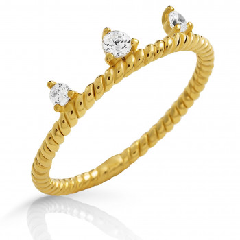 Orphelia® 'Crown' Vrouwen's Ring (sieraad) - Gold ZR-7529/G