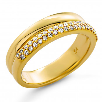 Orphelia® 'Emily' Dames Zilver 925 925 Ring (sieraad) - Goudkleurig ZR-7581/G
