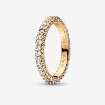 Pandora® 'Timeless pavé' Dames Verguld Metaal Ring (sieraad) - Goudkleurig 162627C01