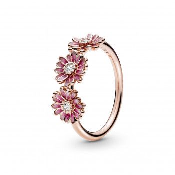 Pandora® 'Pink daisy flower' Dames Verguld Metaal Ring (sieraad) - Rosékleurig 188792C01