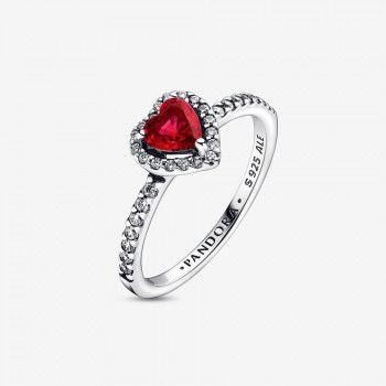 Pandora® 'Elevated heart' Dames Zilver 925 925 Ring (sieraad) - Zilverkleurig 198421C02