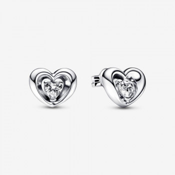 Pandora® 'Radiant heart' Dames Zilver 925 925 Oorknoppen - Zilverkleurig 292500C01