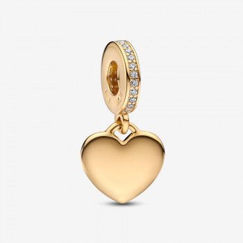 Pandora® 'Engravable heart tag' Dames Verguld Metaal Bedel - Goudkleurig 768761C01