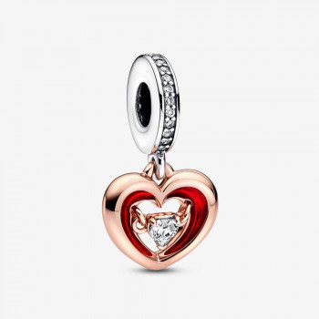 Pandora® 'Radiant heart' Dames Zilver 925 925 Bedel - Zilver/Rosé 782450C01