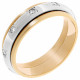 Orphelia® Dames Bicolore 18K Ring (sieraad) - Zilver/Goud RD-3071