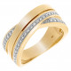 Orphelia® Dames Geelgoud 18K Ring (sieraad) - Goudkleurig RD-33077