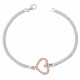 Orphelia® 'Penelope' Dames Zilver 925 925 Armband (sieraad) - Zilver/Rosé ZA-7103
