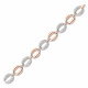 Orphelia® Dames Zilver 925 925 Armband (sieraad) - Zilver/Rosé ZA-7211/RG