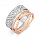 Orphelia® Dames Zilver 925 925 Ring (sieraad) - Zilver/Rosé ZR-7206