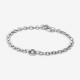 Pandora® 'Signature pavé' Dames Zilver 925 925 Armband (sieraad) - Zilverkleurig 592777C01-20