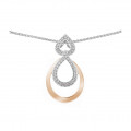 Orphelia® 'Amber' Vrouwen's Collier - Silver/Rose ZH-7092/1