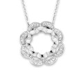 Orphelia® 'Onyx' Vrouwen's Collier - Silver ZH-7127