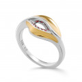 Orphelia® 'Anet' Dames Zilver 925 925 Ring (sieraad) - Zilver/Goud ZR-7520/G