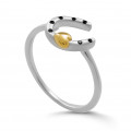 Orphelia® 'Aurora' Vrouwen's Ring (sieraad) - Silver/Gold ZR-7525