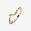 Pandora® 'Wave' Dames Verguld Metaal Ring (sieraad) - Goudkleurig 162539C01