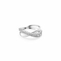 Swarovski® 'Twist' Dames Metaal Ring (sieraad) - Zilverkleurig 5563911